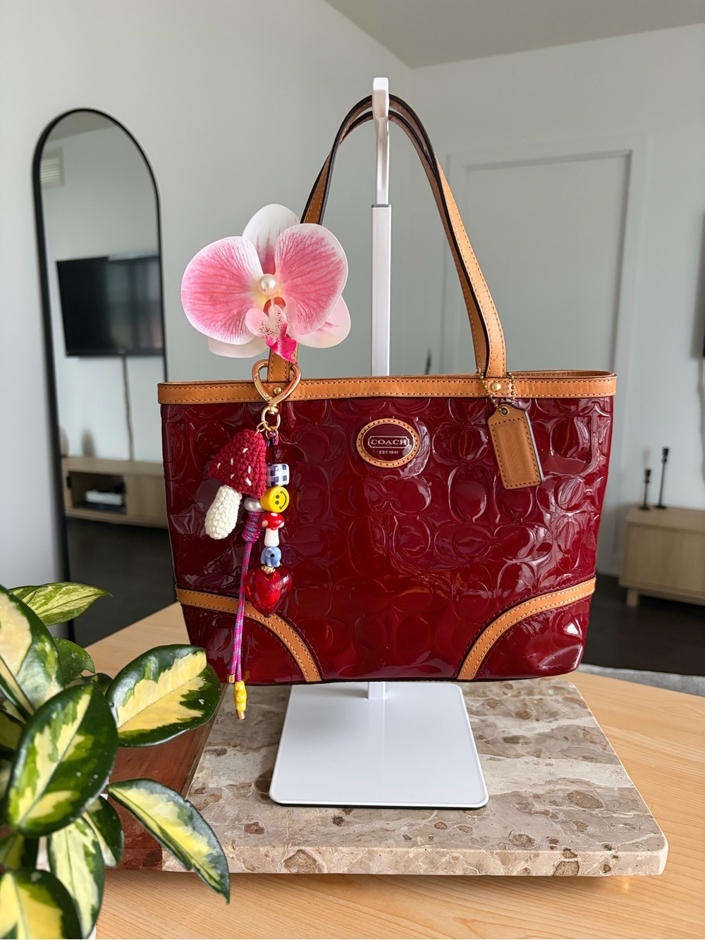 RARE Coach Peyton Embossed Patent Leather Mini Tote